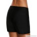 LeaLac Women Boardshort Swim Bottom High Waisted Tankini Swimwear Shorts Black B07P1DZJ6W
